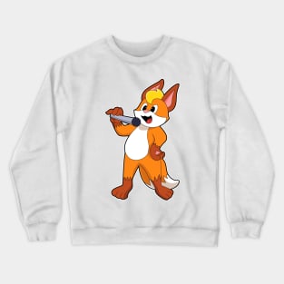 Fox as Singer with Microphone Crewneck Sweatshirt